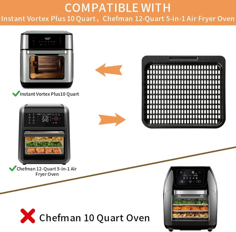 GXF Air Fryer Cooking Tray Replacement, 10 QT Mesh Cooking Rack Air Fryer Accessories for Instant Vortex Plus10 Quart Air Fryer Oven, Dishwasher Safe - Image 3