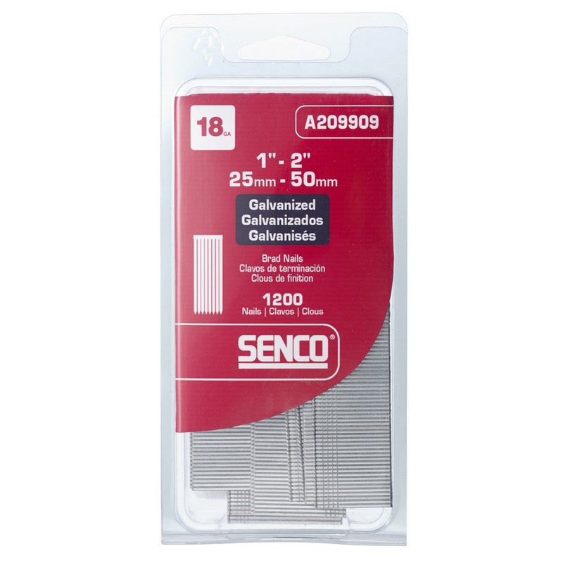 Senco A209909 18-Gauge-by-1-2-Inch Electro Galvanized Variety Pack Brads - Image 1