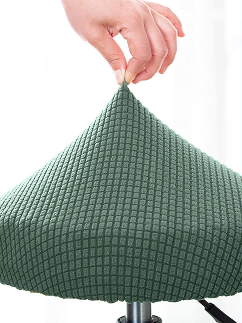 Round Stool Cover 92% Polyester 8% Ammonia Non-Slip Design Adjustable Height - Washable Universal Size Cover for Hair Salon Furniture - Image 1