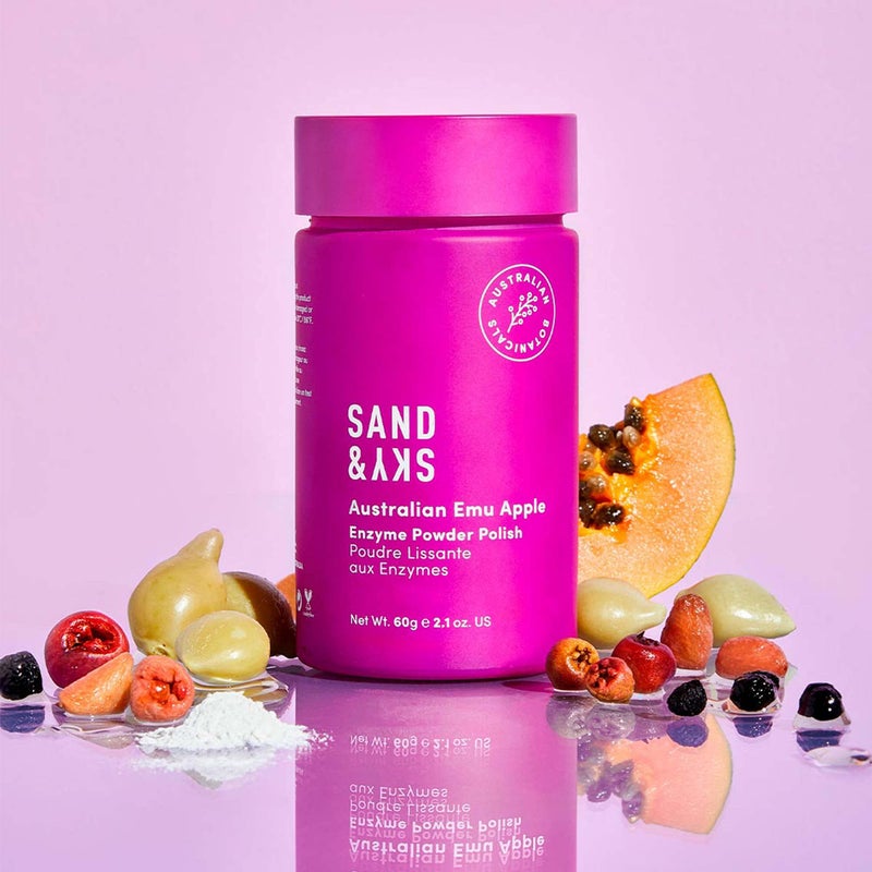 Sand & Sky Australian Glow Berries Enzyme Powder Exfoliator with Vitamin C & Rice Polish - Gentle Daily Face Exfoliant, Brightening Powder Wash - Image 4