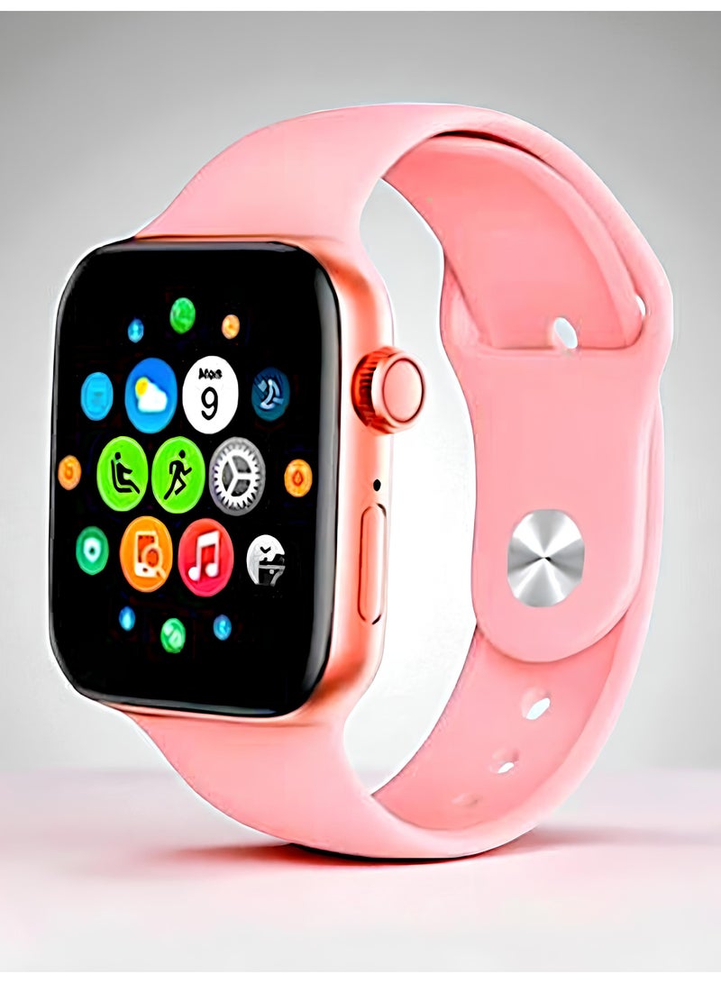 ساعة ذكية من السلسلة 5 بقدرة 300.0 مللي أمبير في الساعة مع حزام بديل باللون الوردي - Image 3