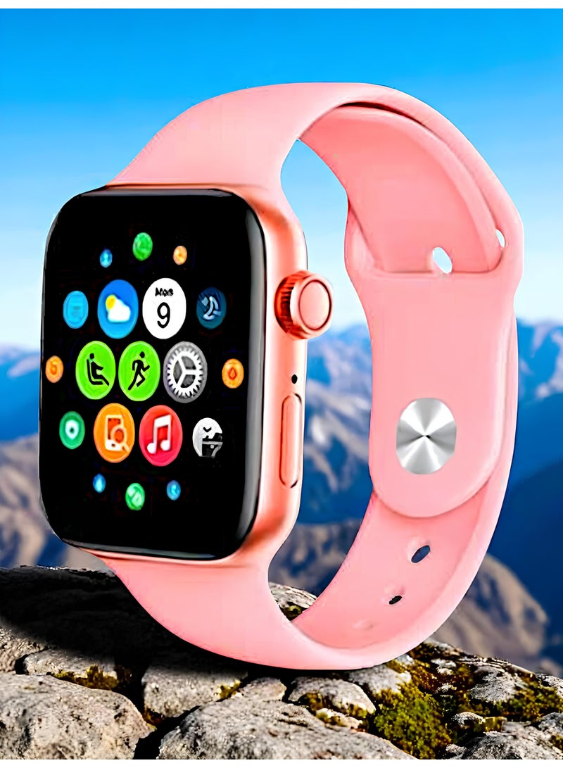 ساعة ذكية من السلسلة 5 بقدرة 300.0 مللي أمبير في الساعة مع حزام بديل باللون الوردي - Image 2