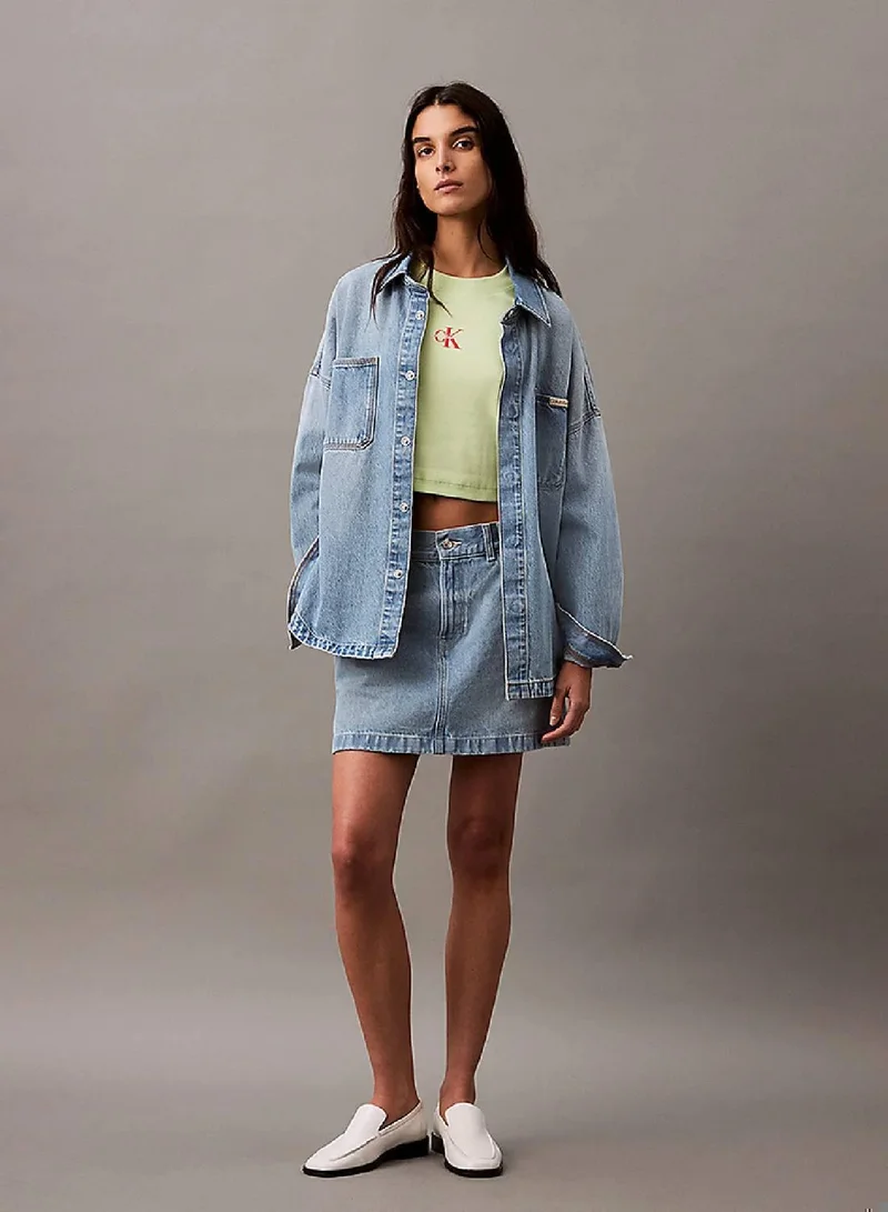 Slim Cropped Monogram T-Shirt