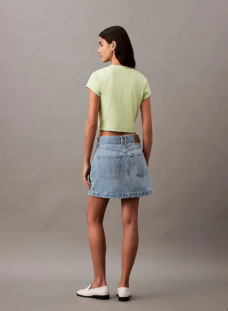 Calvin Klein Jeans Butterfly Slim Cropped Monogram T-Shirt for Women | Best Price UAE