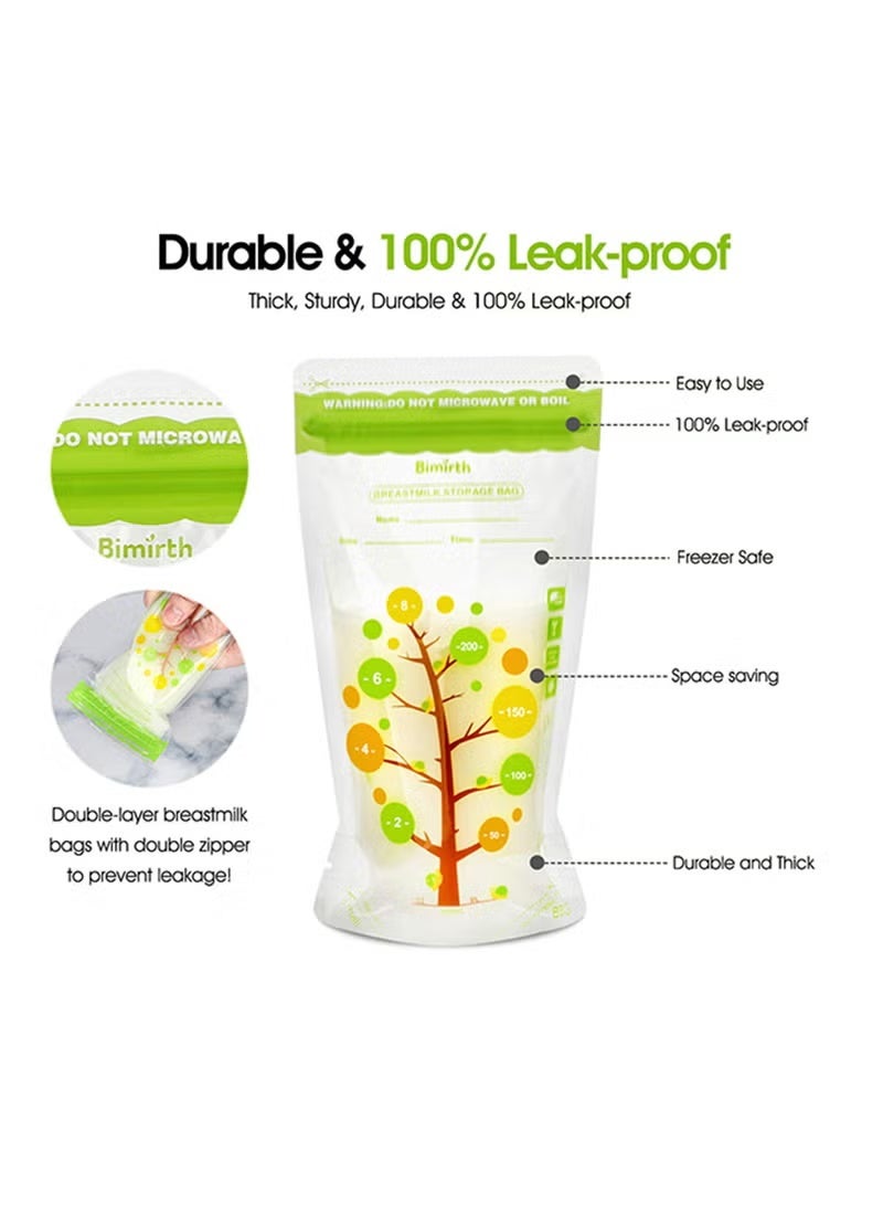 Bimirth 112 Piece Safe and Convenient Breast Milk Storage Fresh Bags With Leak proof  Self Stand Design - Image 2