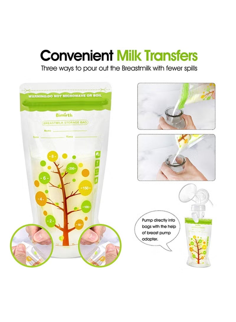 Bimirth 112 Piece Safe and Convenient Breast Milk Storage Fresh Bags With Leak proof  Self Stand Design - Image 3