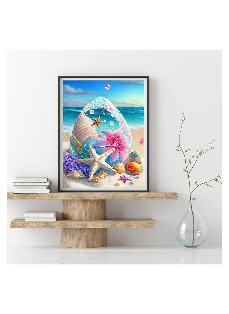 Y&D DIY 5D Diamond Painting Kits for Adults Kids, Beach Starfish Full Drill Embroidery Cross Stitch Crystal Rhinestone Paintings Pictures Arts Wall Decor Dots 12x16 in  - Image 3
