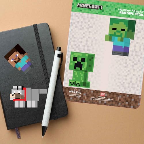 Open Road Brands Minecraft Characters Adhesive Vinyl Decal Sticker Set - Fun Minecraft Stickers for Car, Water Bottle or Laptop, 1 Pack (4 Count) - Image 5