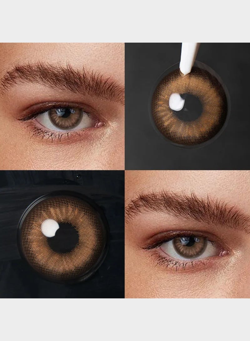 يونيبلينغ عدسات لاصقة ملونة جليتر البني (سنوية) - Image 2