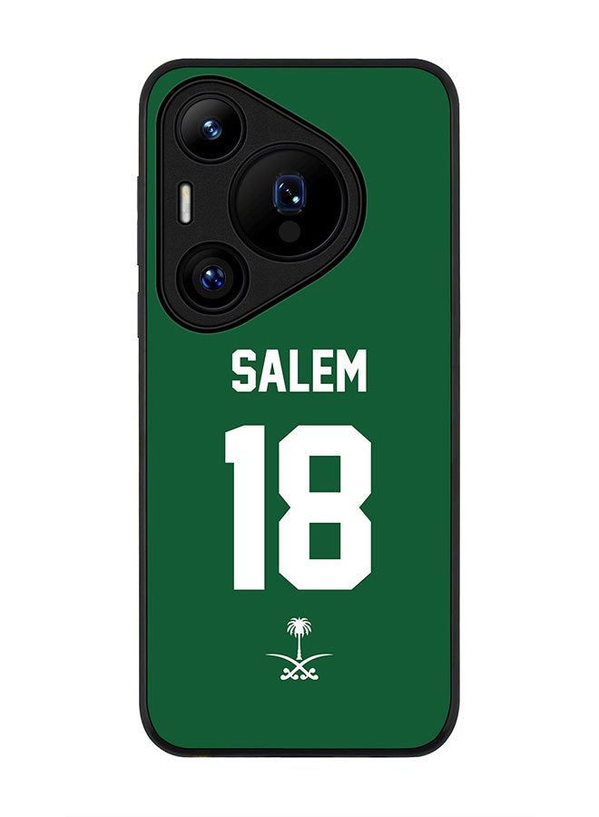 Stylizedd Rugged Black edge case for Huawei Pura 70 Pro / Huawei Pura 70 Pro Plus, Slim fit Case Cover - Football Team - Saudi Arabia, Player Name - Salem - Image 1