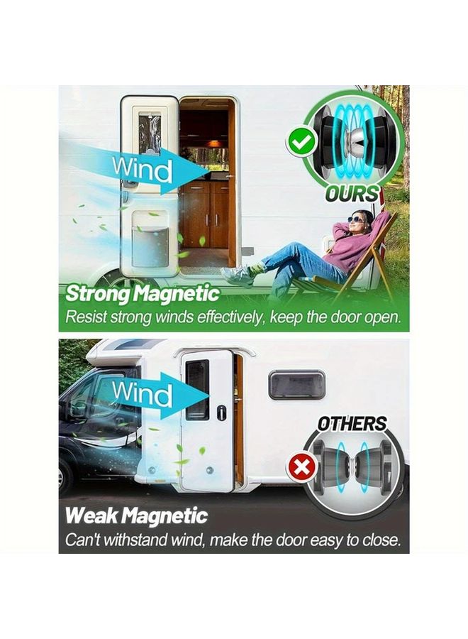 Rv Magnetic Door Catch 1pc With Adhesive And Screw Mount Strong Door Stopper For Camper Trailer - Image 3