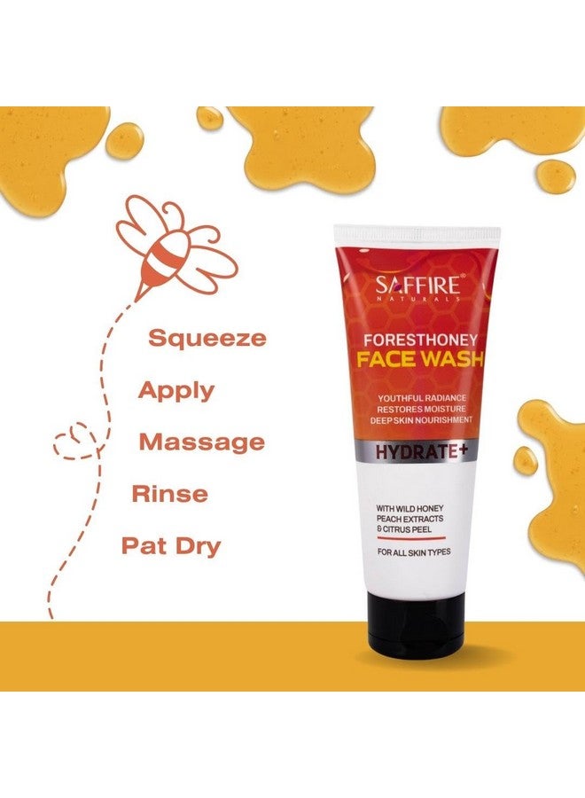 Saffire Naturals Forest Honey Face Wash | Moisturising | with Wild Honey, Peach Extracts & Lemon Peel | SLES & Paraben FREE | Pack of 2 - Image 5