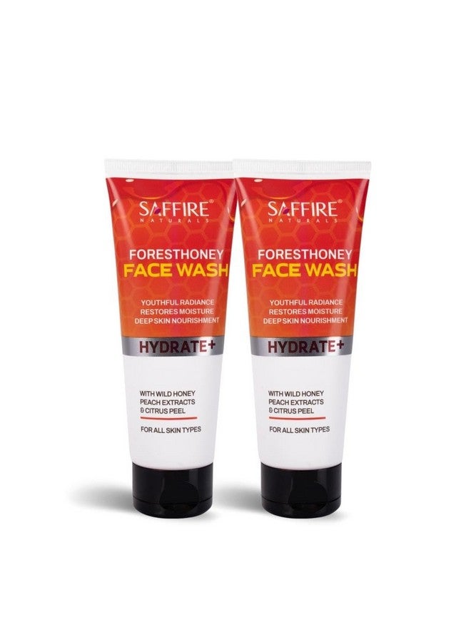 Saffire Naturals Forest Honey Face Wash | Moisturising | with Wild Honey, Peach Extracts & Lemon Peel | SLES & Paraben FREE | Pack of 2 - Image 1