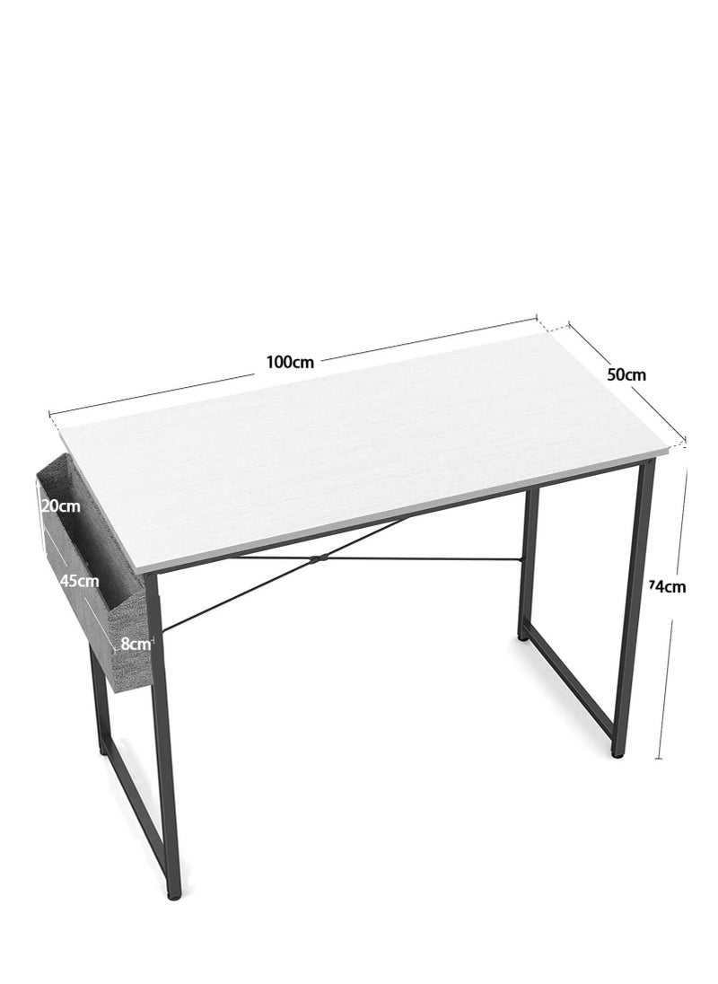 Modern And Simple Computer Desk Labtop Table 100cm Home Office Workstation Writing Study Desk With Storage Bag