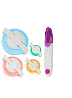 Pompom Makers, 4 Size Pom Poms Maker Tool Set DIY Fluff Ball Weaver for DIY Wool Yarn Knitting Craft Project with Cutter Scissors