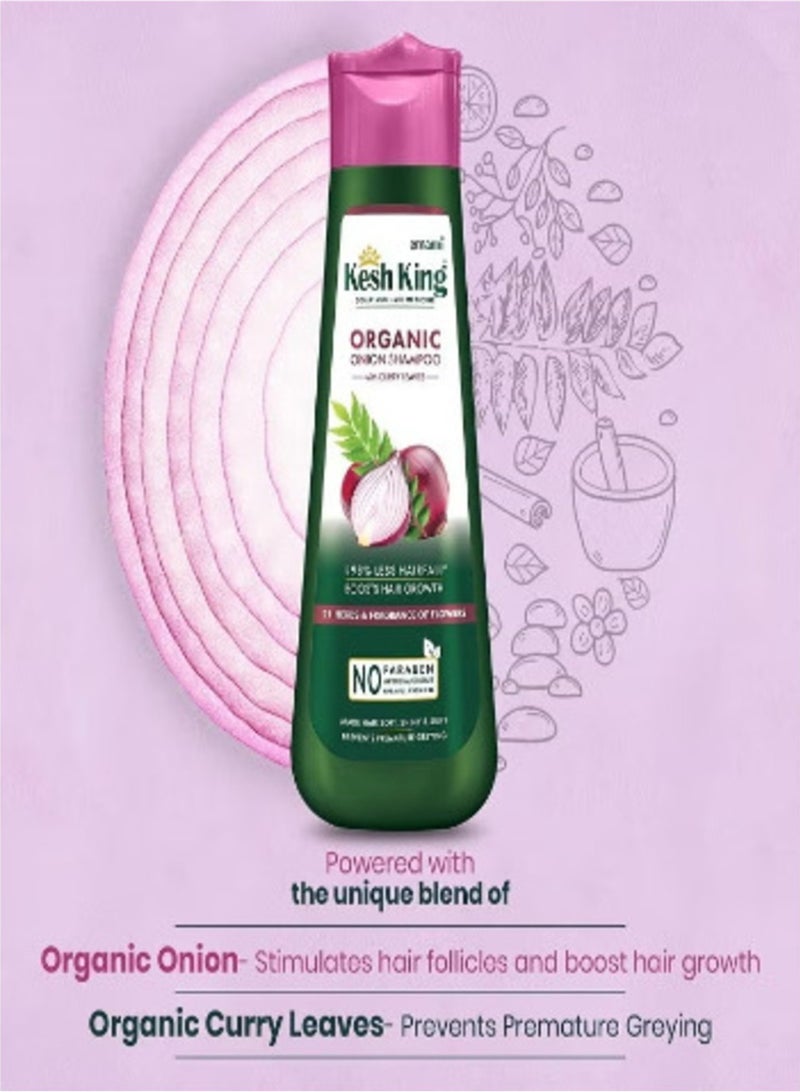 Kesh King Organic Onion shampoo with Curry Leaves 200ml - Image 3