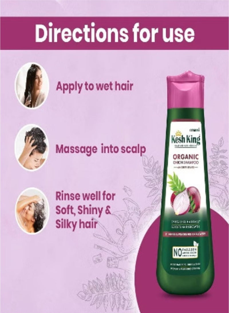Kesh King Organic Onion shampoo with Curry Leaves 200ml - Image 4