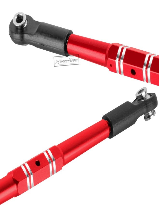 RcarmubWow RC Turnbuckles Tie Rods Linkage Set Upgrades Part for 1/10 Kraton 4x4 4S V2,Outcast 4x4 4S V2,Alloy Aluminium Turnbuckles Camber Links Steering Linkage Rod,Red - Image 4