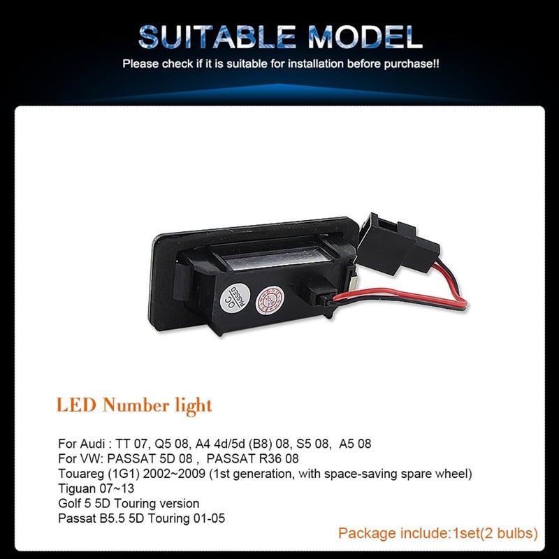 Vuzmode LED License Plate Light Set - Image 3