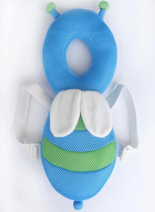 FASSCETE Baby Velvet Head Protector/Safety Pad/Cushion/Back Protection With Flexible Strap For Baby Walkers,Prevent Head&Shoulder From Injuries For Crawling Baby,Toddlers,0-1 Years Age,1 Count,Blue - Image 3