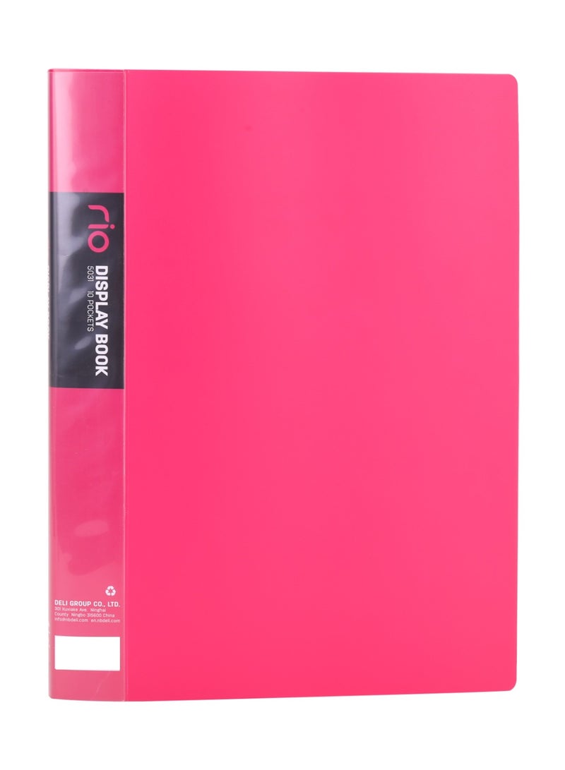 Deli 1-Piece Rio Display Book With 10 Clear Pockets Assorted Colours - Image 3