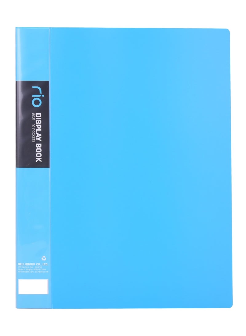 Deli 1-Piece Rio Display Book With 10 Clear Pockets Assorted Colours - Image 1
