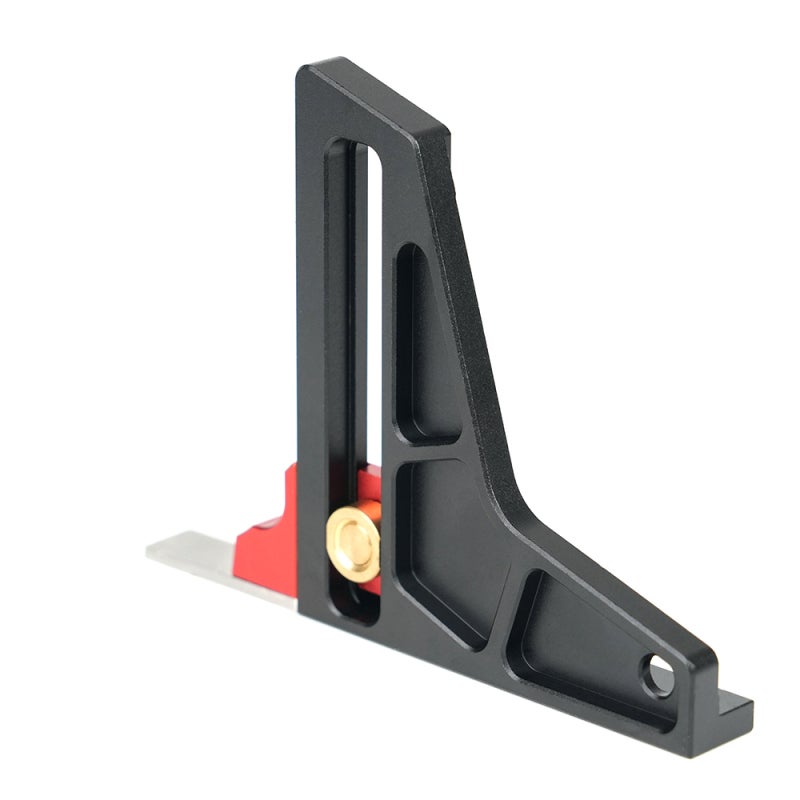 Aluminum Alloy Height Gauge: 2-In-1 Accurate Dual Scales, Rust-Proof Corrosion-Resistant, Hollowed Grip Design - Multifunctional Height Measuring Ruler for Woodworking, Miter & Sawblade Height Measure - Image 1