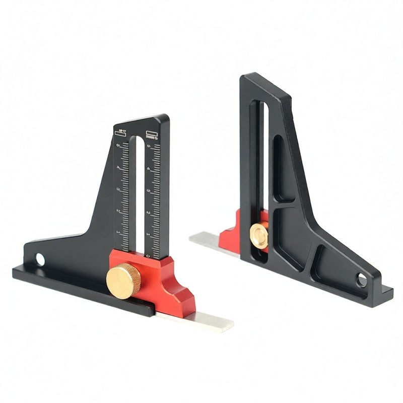 Aluminum Alloy Height Gauge: 2-In-1 Accurate Dual Scales, Rust-Proof Corrosion-Resistant, Hollowed Grip Design - Multifunctional Height Measuring Ruler for Woodworking, Miter & Sawblade Height Measure - Image 5