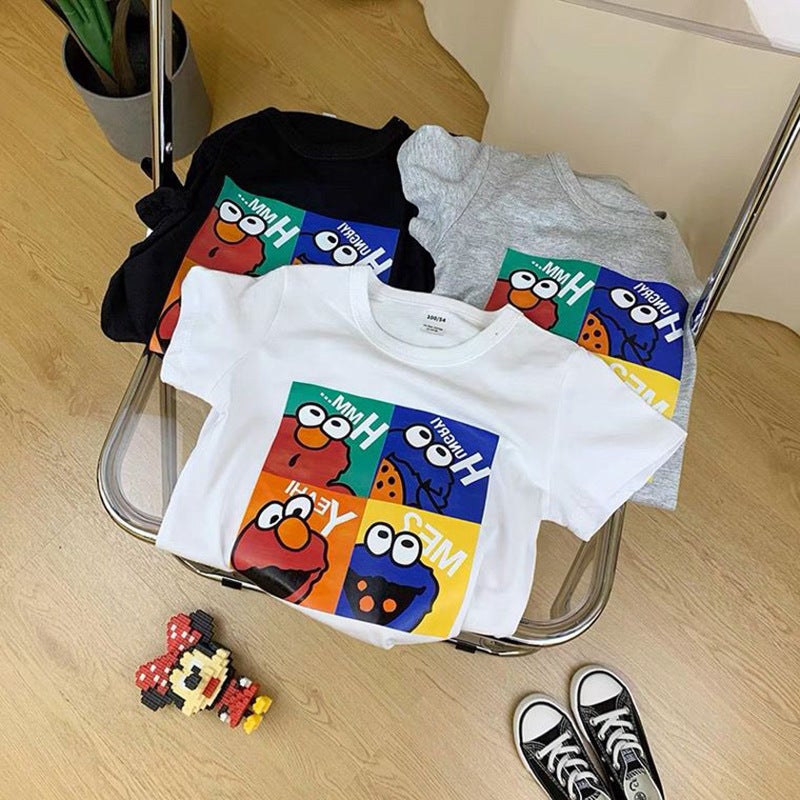 Pure Cotton Kidsren'S Short-Sleeved T-Shirt Summer Cute Baby Cartoon Casual Tops For Small And Medium-Sized Kidsren For Boys And Girls - Image 2