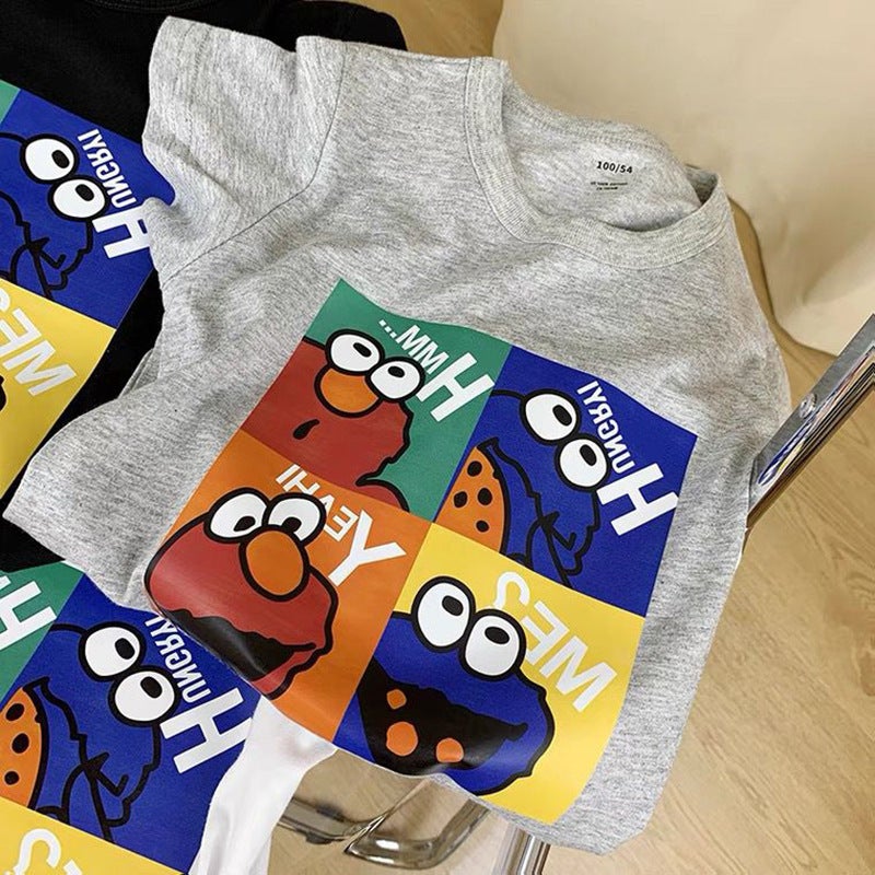 Pure Cotton Kidsren'S Short-Sleeved T-Shirt Summer Cute Baby Cartoon Casual Tops For Small And Medium-Sized Kidsren For Boys And Girls - Image 5
