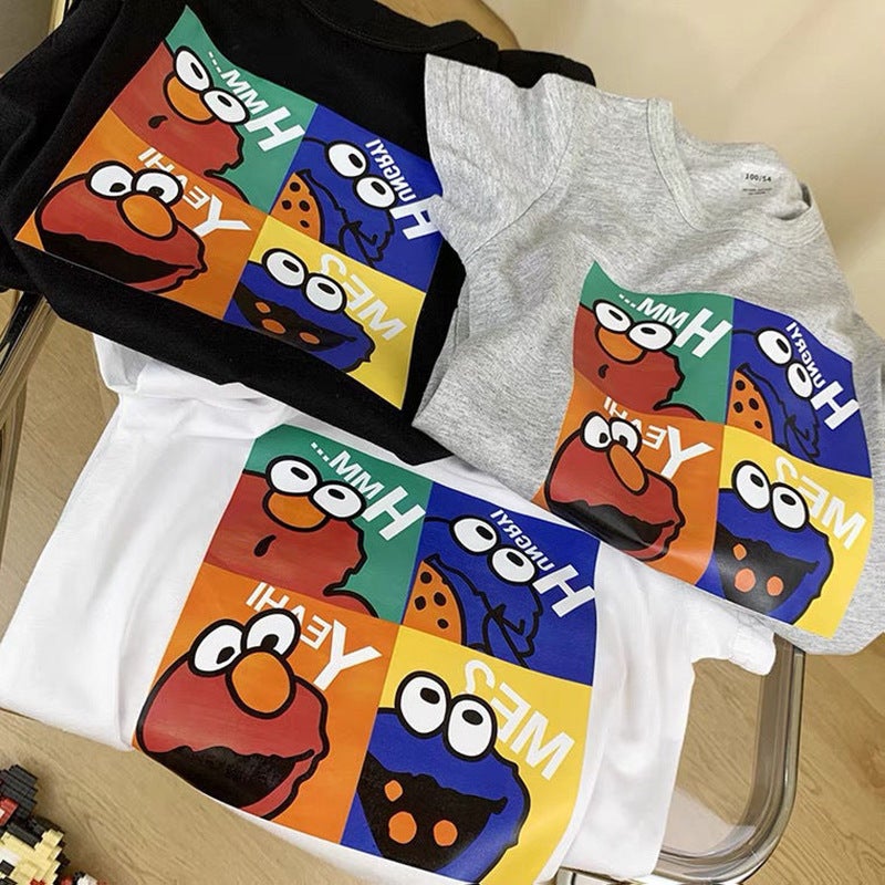 Pure Cotton Kidsren'S Short-Sleeved T-Shirt Summer Cute Baby Cartoon Casual Tops For Small And Medium-Sized Kidsren For Boys And Girls - Image 3