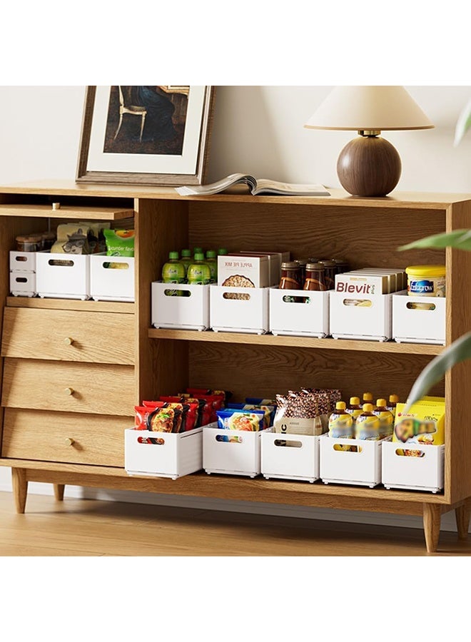 رولستيمي 3 قطعة قابل للتعديل طوي صندوق تخزين نظام-الثقيلة ب البلاستيك وحدات خزانة منظم مع طول قابل للتعديل (توسيع/للطي) مناسبة لغرفة النوم ، مكتب ، المطبخ - Image 4