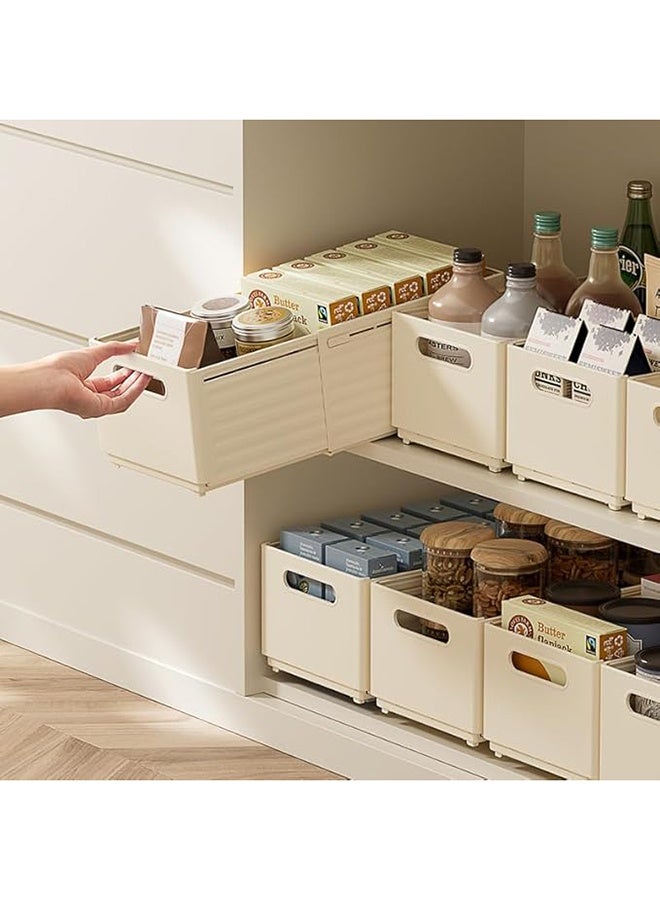 رولستيمي 3 قطعة قابل للتعديل طوي صندوق تخزين نظام-الثقيلة ب البلاستيك وحدات خزانة منظم مع طول قابل للتعديل (توسيع/للطي) مناسبة لغرفة النوم ، مكتب ، المطبخ - Image 5