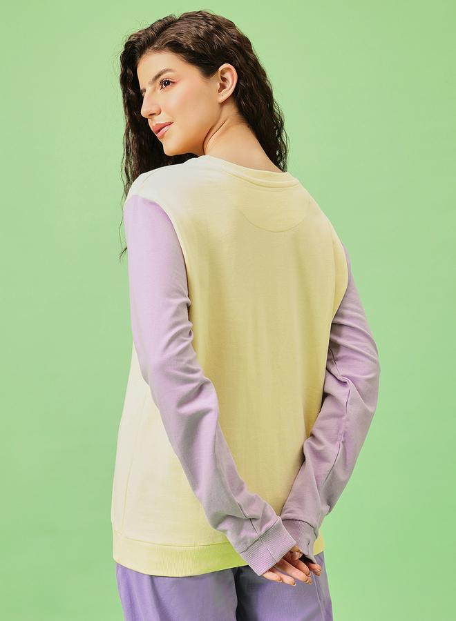 Clovia Lola Bunny Light Yellow Cotton Sweatshirt - Image 5