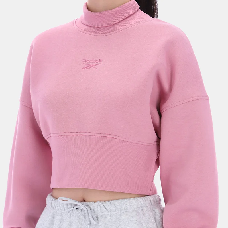 Reebok Dusty Rose Reebok Eyeball Cropped Crewneck Women's Sweatshirt for Women | Best Price UAE