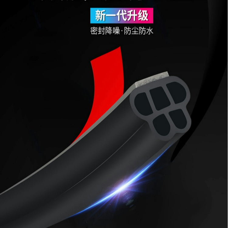 Five-Hole New B- Type Car Door Sound Insulation Sealing Strip Full Car Door Edge Adhesive Strip Car Door Seam Dustproof Noise Reduction Car Mute - Image 1