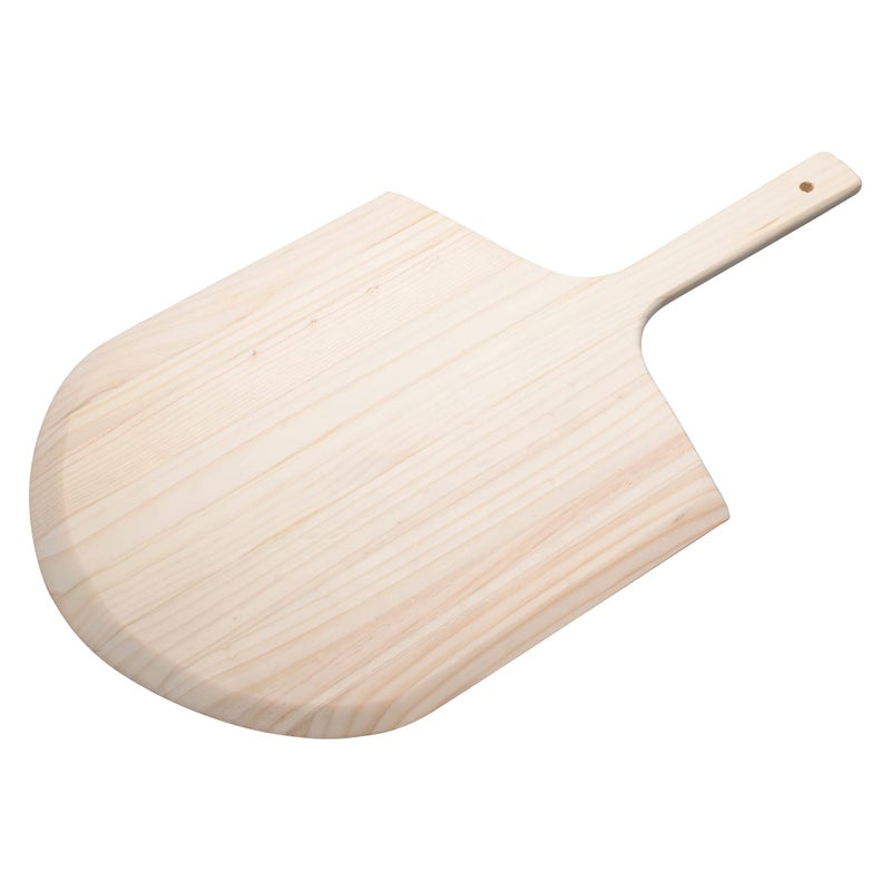 Winco 14" x 15" x 24" Wooden Pizza Peel With 24" Handle
