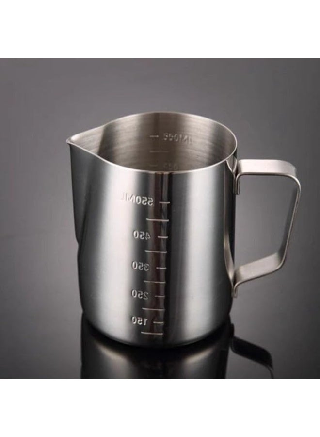 Stainless Steel Milk Frothing Pitcher, 350ml Measurement Scale, Coffee Barista Pouring Jug - Image 1
