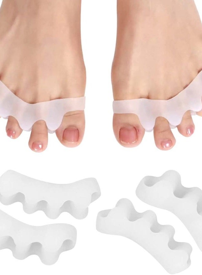 Dr.Pedi Toe Separator for Feet Toe Spacers Correct Toes Yoga Silicone Hammer Toe Corrector for Women & Men Correct Toe Straighteners for Overlapping Toes 5 Pairs (10 Pieces) - Image 1