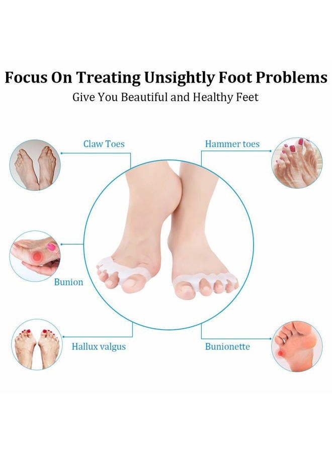 Dr.Pedi Toe Separator for Feet Toe Spacers Correct Toes Yoga Silicone Hammer Toe Corrector for Women & Men Correct Toe Straighteners for Overlapping Toes 5 Pairs (10 Pieces) - Image 3