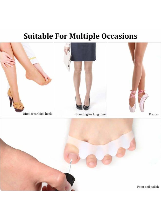 Dr.Pedi Toe Separator for Feet Toe Spacers Correct Toes Yoga Silicone Hammer Toe Corrector for Women & Men Correct Toe Straighteners for Overlapping Toes 5 Pairs (10 Pieces) - Image 4