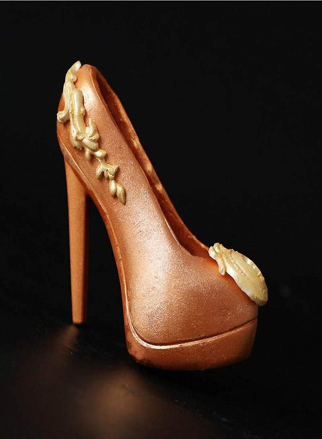 Fewo 3D High Heel Shoe Chocolate Mold with 6 Clips, Polycarbonate Stiletto Candy Cake Decoration Molds DIY Home Baking Pastry Tools Lady Shoes Mold (Purple, Small Size, 5.9 X 5.1 Inch) - Image 3