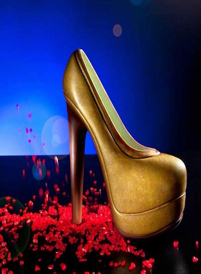 Fewo 3D High Heel Shoe Chocolate Mold with 6 Clips, Polycarbonate Stiletto Candy Cake Decoration Molds DIY Home Baking Pastry Tools Lady Shoes Mold (Purple, Small Size, 5.9 X 5.1 Inch) - Image 2