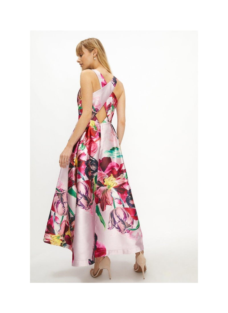 Coast - Premium Print Twill Full Skirt Midi Dress - Image 1