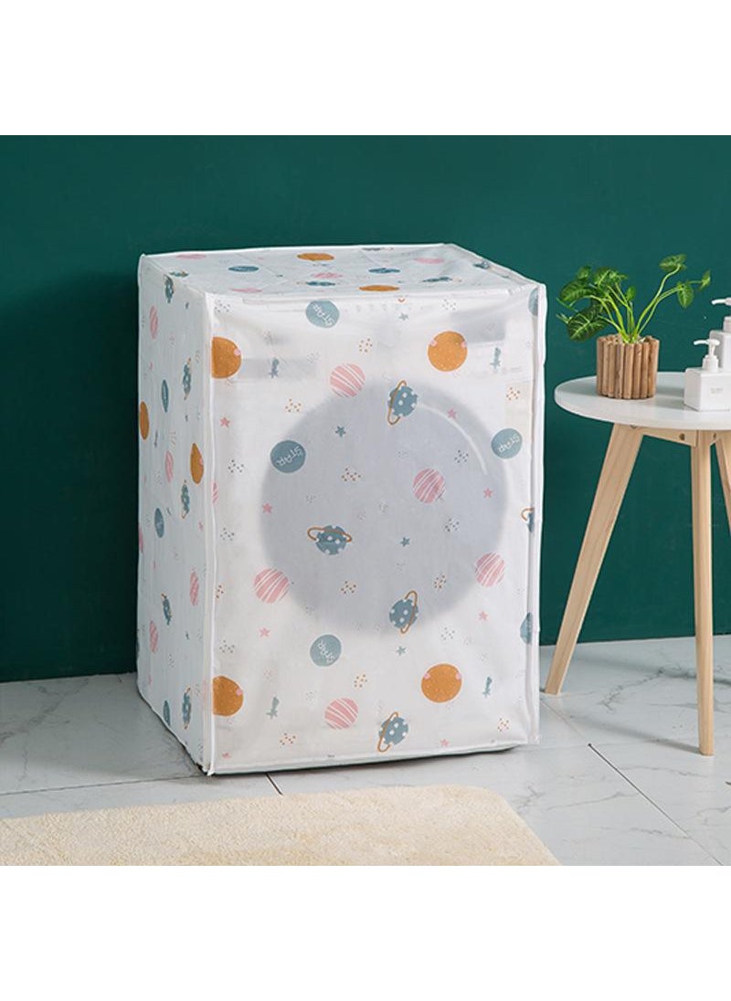 Generic PEVA Waterproof Washing Machine Cover Dustproof Zipper Planet-Roller 
