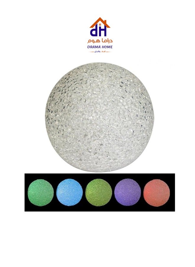 DRAMA HOME 2PC LED Ice Globe Sphere Lamp10cm with 6 Color Changing Light Ball - Image 2