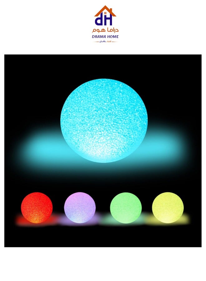 DRAMA HOME 2PC LED Ice Globe Sphere Lamp10cm with 6 Color Changing Light Ball - Image 1