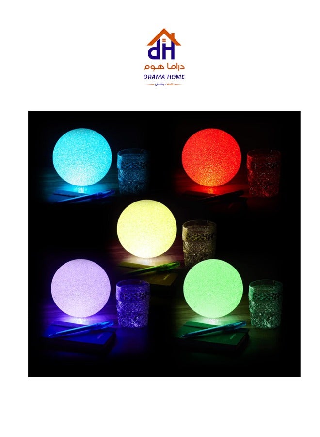 DRAMA HOME 2PC LED Ice Globe Sphere Lamp10cm with 6 Color Changing Light Ball - Image 3