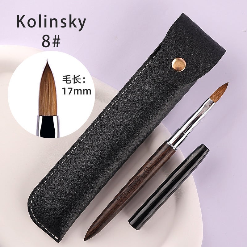 Quality Mink Hair Manicure Crystal Pen Sandalwood Kolinsky Crystal Nail Extension Nail Carving Brush - Image 1