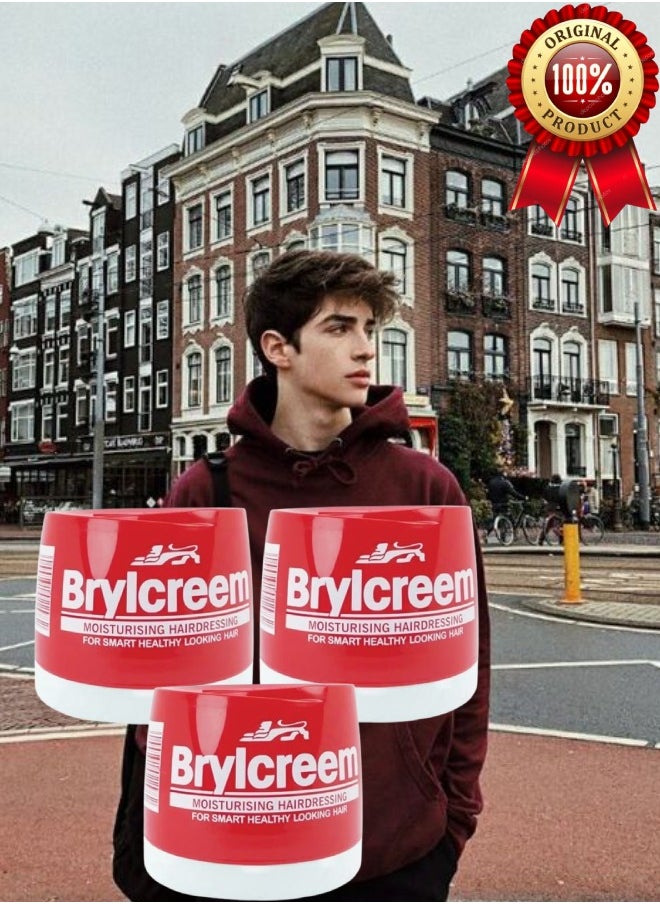 Brylcreem - 3 Pieces Brylcreem Moisturizing Hairdressing 210ML - Image 1